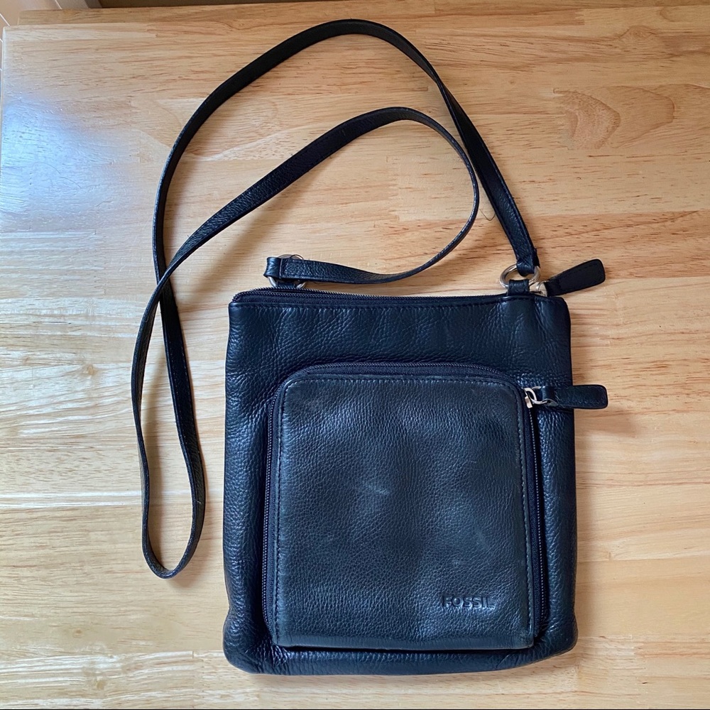 Fossil leather mini bag